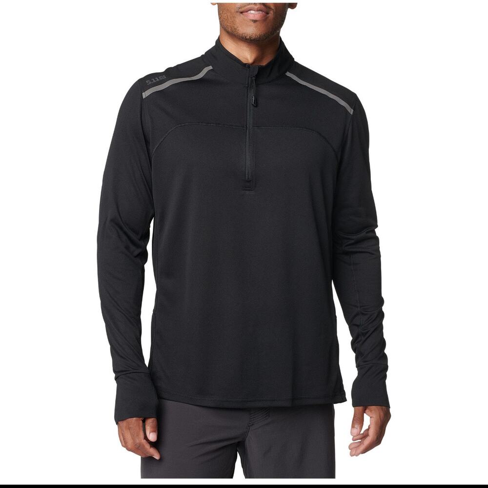 5.11 TACTICAL MEN'S MAX EFFORT 1/4 ZIP PULLOVER, black XL